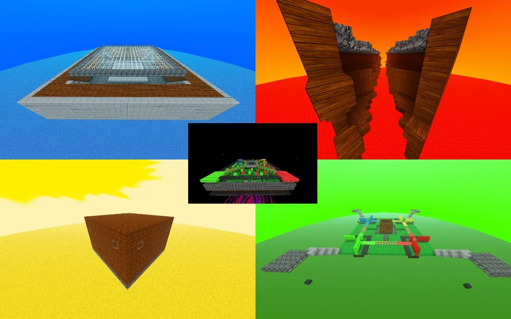 TactiX: four colourful arena maps built from blocks
